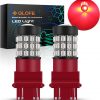 GLOFE 3156 3157 Red LED Bulbs Super Bright 3056 3057KX 4157K 3047K 3157LL 4057K 3457 3057 4157 Brake Stop Tail, Turn Signal Lights Taillights for Cars, Trucks, Motorcycles, Super Bright 2835-SMD 12V