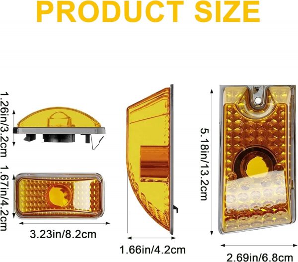 GLOFE Replacement for Hummer H2 2003-2009 Cab Roof Light Housing and 2005-2009 Hummer H2 SUT Cab Roof Top Clearance Marker LED Light Lamps with T10 194 168 W5W LED Bulbs 5 Amber + 5 Red