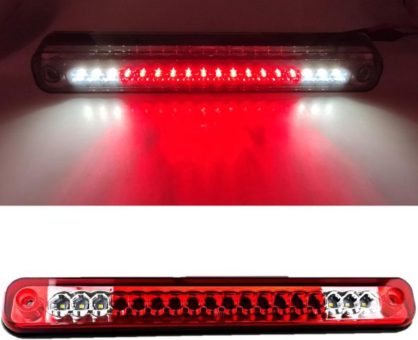 GLOFE Third 3rd Brake Center High Mount Stop Light LED Lamp Red Lens Compatible with 1988-1998 Chevy Silverado,1992-1998 GMC C1500 C2500 K1500 K2500,1992-1993 Chevy Blazer